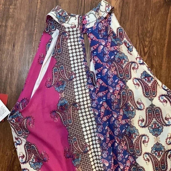 Reba Mosaic Print Dress Colorful Size Large NWT - Picture 10 of 13